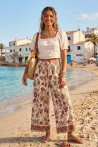 FLORAL PRINT WIDE LEG TROUSER