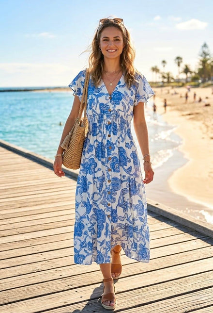 PAISLEY PRINT BUTTON MAXI(MIXED COLOUR PACK)