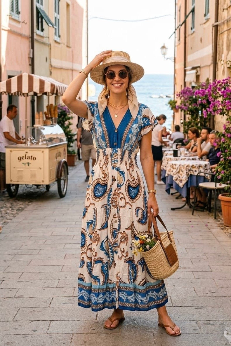 PAISLEY PRINT TIERED MAXI(MIXED COLOUR PACK)