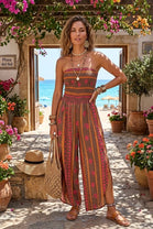 BANDEAU  PRINT SPLIT LEG JUMPSUIT