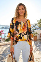 FLORAL OFF THE SHOULDER BLOUSE