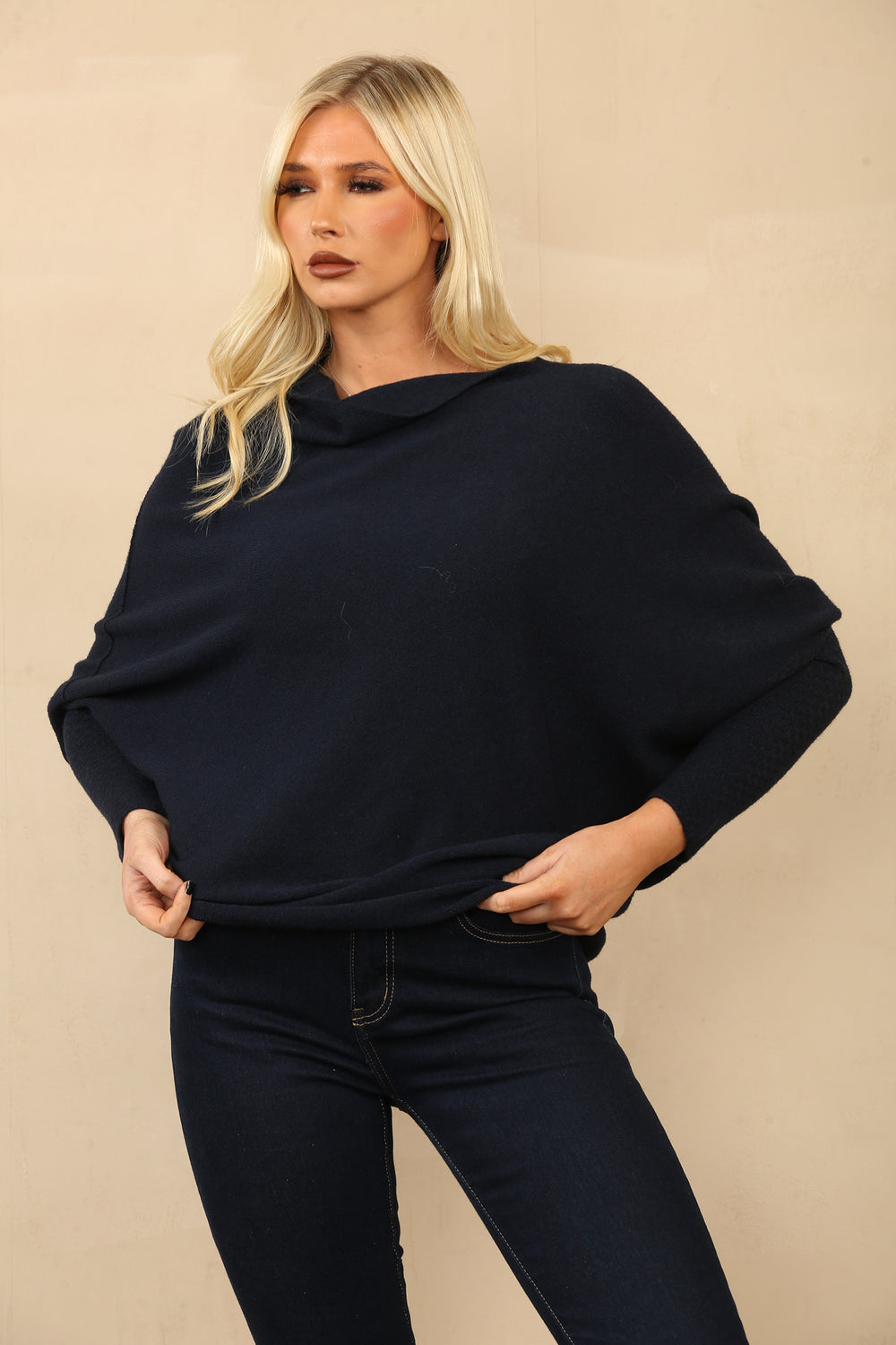 BELLA PATTERN SLEEVE OVERSIZED JUMPER (8779169890552)