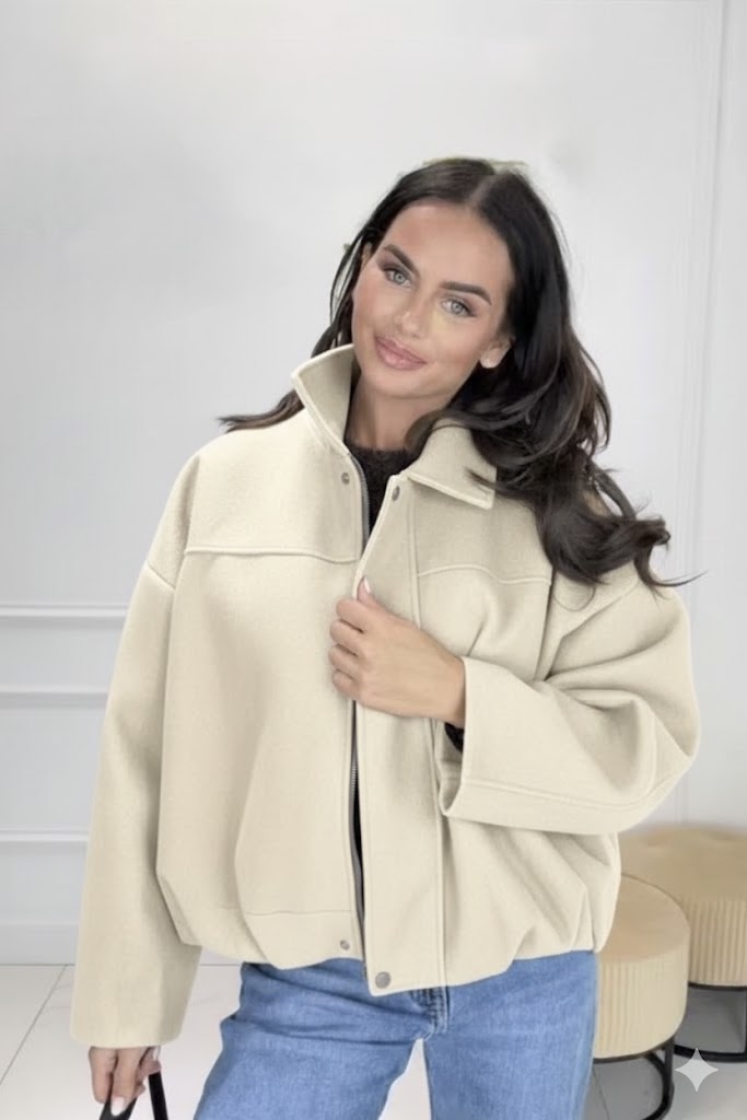 COLLARED BOXY ZIP-UP JACKET (15368510210432)
