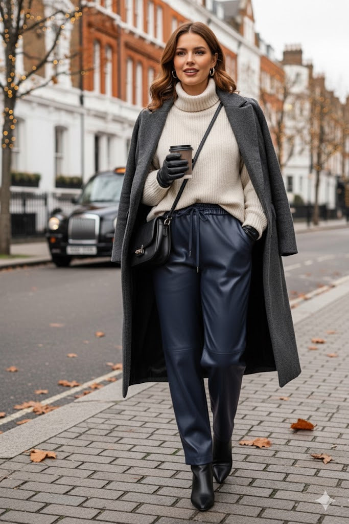 FLARE PU TROUSER