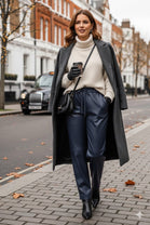 FLARE PU TROUSER