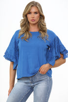 EXTREME LACE SLEEVE T- SHIRT (7683613065464)
