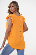 BUTTON BACK DETAILED DRESS (7672376623352) (7978302537976)
