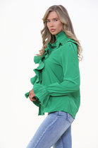 PLEATED RUFFLED SHIRT (7682882961656)