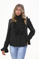 PLEATED RUFFLED SHIRT (7682883453176)