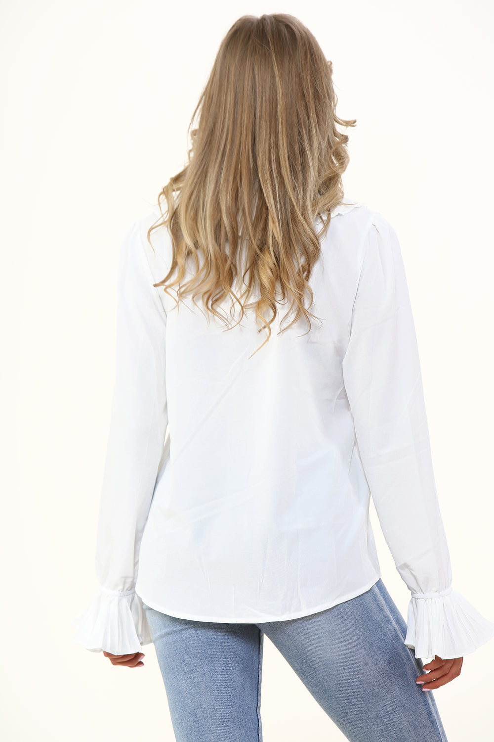 PLEATED RUFFLED SHIRT (7682883911928)