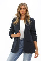 BASIC PLUS SIZE  SLEEVED BLAZER (7725891584248) (7727593881848) (15188413645184)