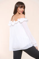 PLEATED OFF SHOULDER TOP (7520162742520)