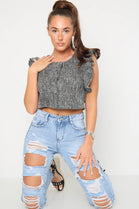 CROPPED TWEED TOP (6726414762157)